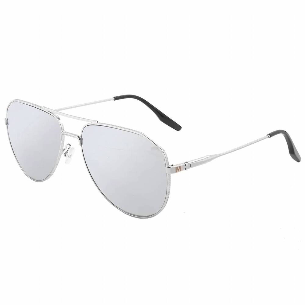 NEW IVI VISION unisex merc sunglasses in chrome/chrome mirror lens